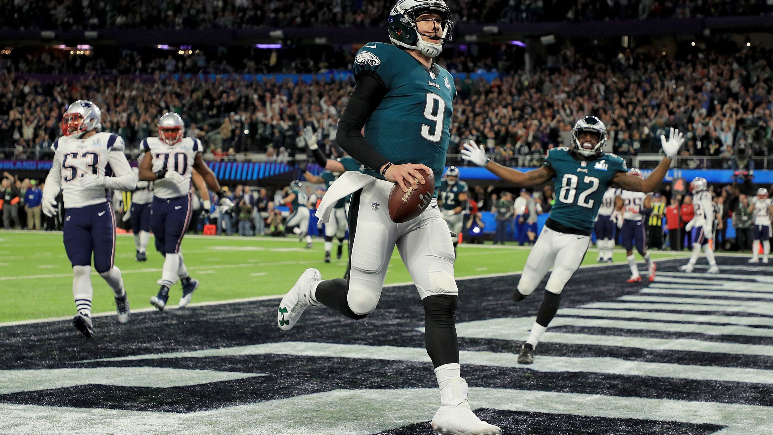 <strong>Super Bowl LII (2018):</strong> Nick Foles wasn't the Philadelphia Eagles' starting quarterback for most of the season. But after Carson Wentz went down for the year with a knee injury, Foles stepped up and led the team to the title. He finished the playoff run by throwing for 373 yards and three touchdowns in a 41-33 victory over New England. He also caught a touchdown pass on a trick play.