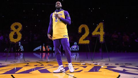 LeBron James spoke from his heart during the Los Angeles Lakers pregame ceremony to honor Kobe Bryant.