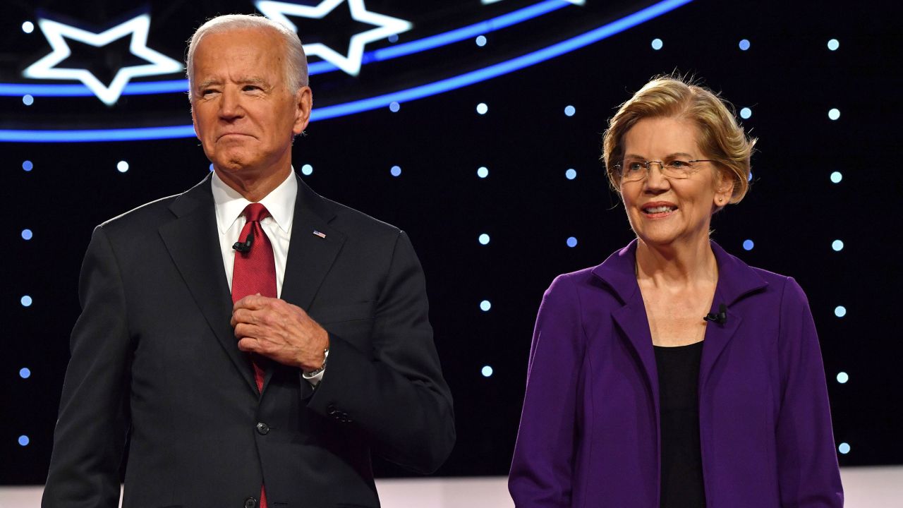 01 iowa candidates biden warren FILE