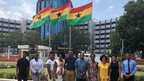 Scholars on a Birthright AFRICA trip to Ghana in 2017.