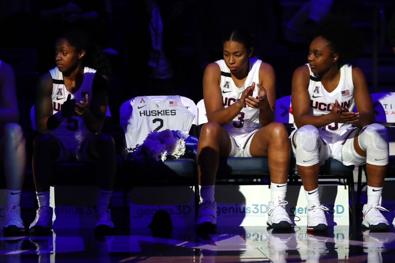 The University of Connecticut <a href="https://www.cnn.com/2020/01/28/us/uconn-gigi-bryant-honor/index.html" target="_blank">honored the late Gianna Bryant with a jersey</a> before a game against the USA women's basketball team on Monday, February 27.