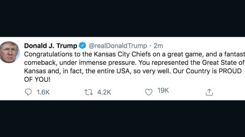 Trump's original tweet was quickly deleted, but not before it was shared widely.