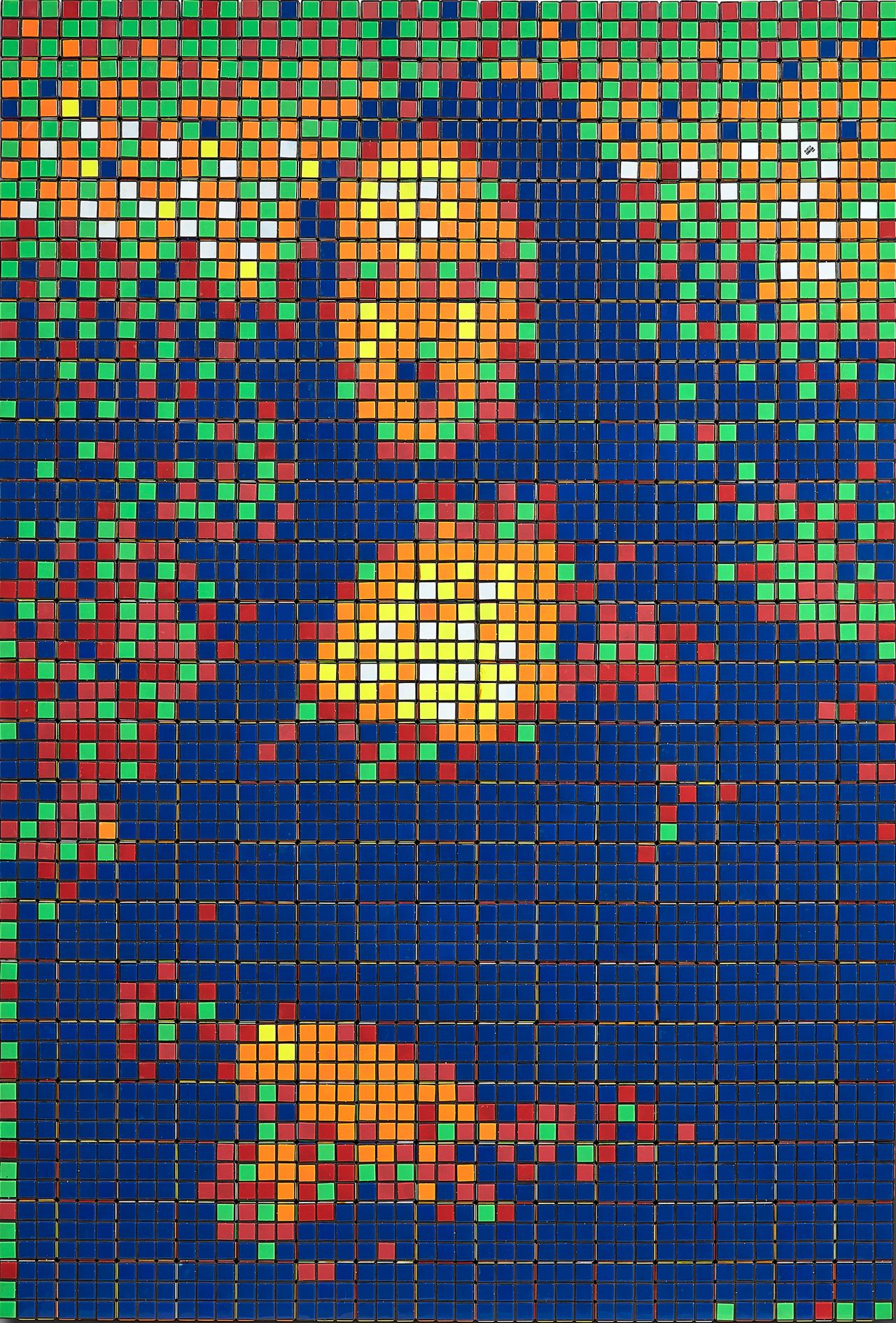 The piece is made up of 330 cubes.