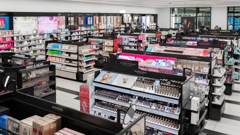 The interior of a new, smaller-sized Sephora.