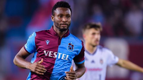 John Obi Mikel in action for Trabzonspor against Besiktas.