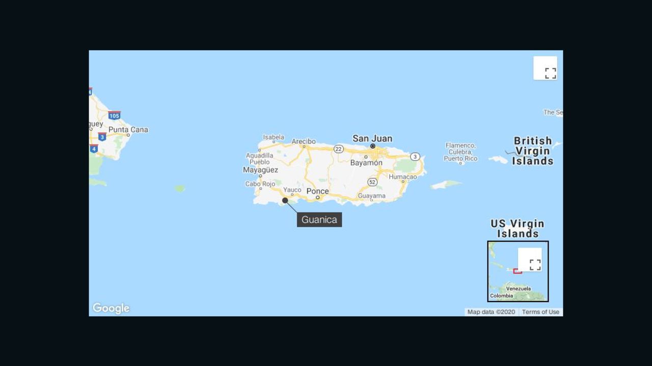Puerto Rico earthquake map 02/04