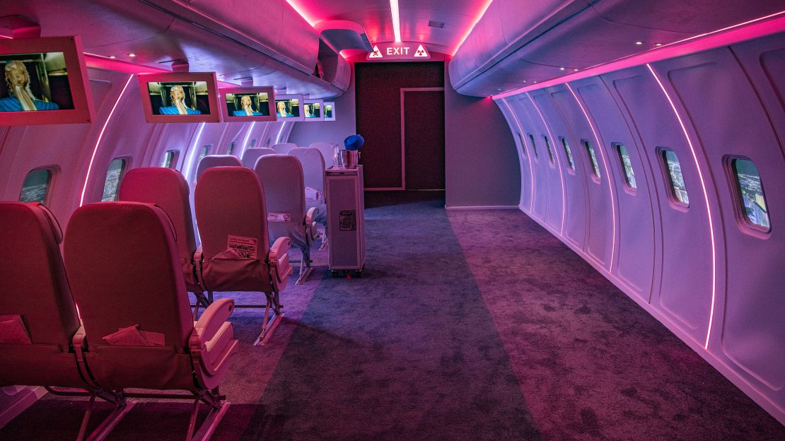 The pop-up also features an airplane cabin from the infamous "Toxic" video in which fans can opt for a window or aisle seat and watch the music video playing on drop-down screens. 