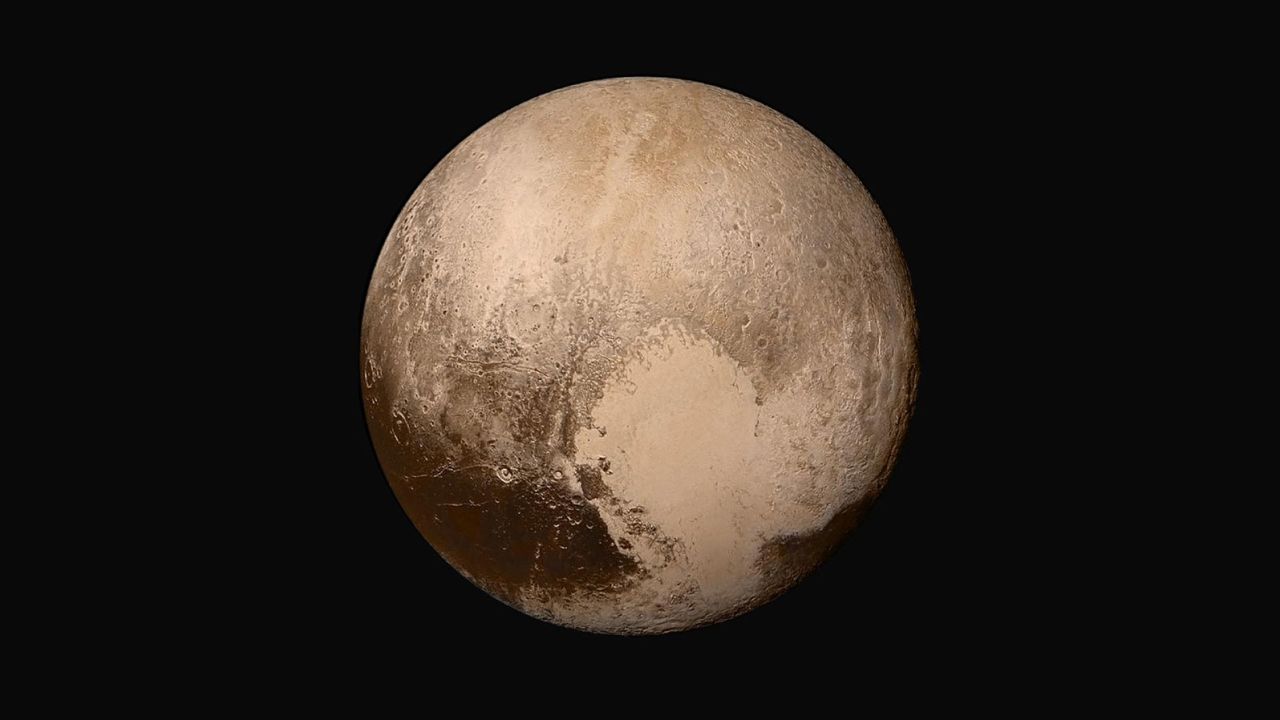 NASA's New Horizons' imager and Ralph instrument created a global view of Pluto that shows off its "heart."