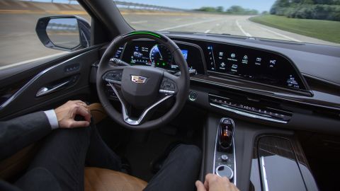 Cadillac's Super Cruise system, which will be available on the new Escalade, allows the vehicle to drive hands-free on major highways.