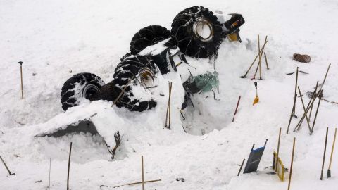 Search and rescue works continue at in the Bahcesaray district of Turkey's eastern Van province on Wednesday.