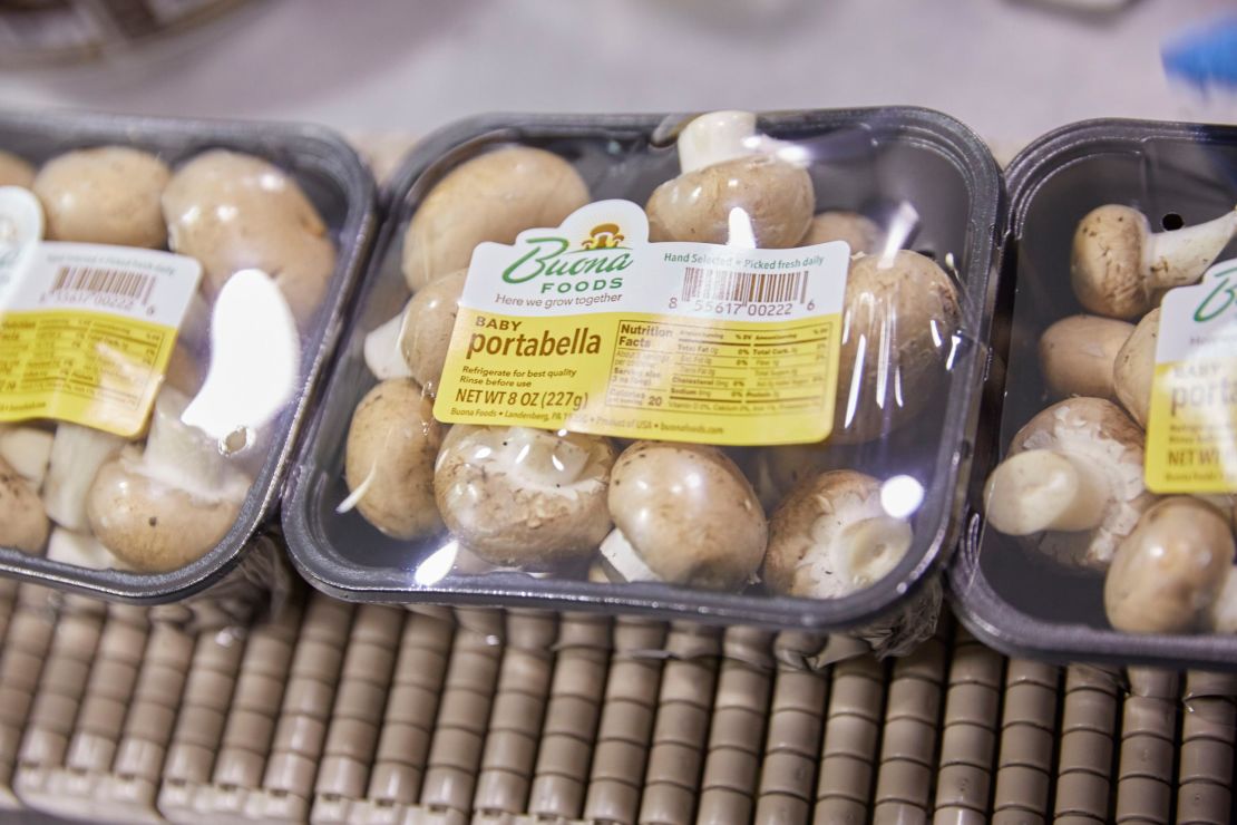 Button mushrooms, such as these grown at Bella Mushroom Farms, are the most commonly consumed variety.