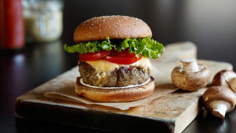 Blended mushroom burger.