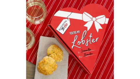 Starting Feb. 10, you can gift a heart-shaped box filled with a half-dozen Cheddar Bay Biscuits from Red Lobster.