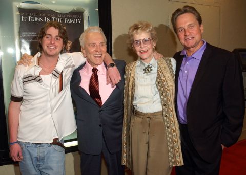 Douglas appears with his first wife, Diana, son Michael and grandson Cameron Douglas at a special screening of "It Runs in the Family" in Los Angeles. All four actors starred in the 2003 film.