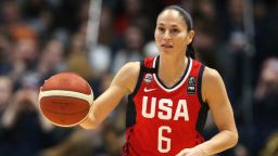 STORRS, CONNECTICUT - JANUARY 27: Sue Bird #6 of the United States dribbles downcourt during USA Women's National Team Winter Tour 2020 game between the United States and the UConn Huskies at The XL Center on January 27, 2020 in Hartford, Connecticut.  (Photo by Maddie Meyer/Getty Images)