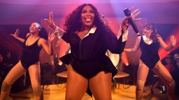 HOLLYWOOD, CALIFORNIA - JANUARY 23: Lizzo performs onstage during the Warner Music Group Pre-Grammy Party at Hollywood Athletic Club on January 23, 2020 in Hollywood, California. (Photo by Amy Sussman/Getty Images for Warner Music)