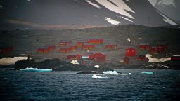 View of the Argentinian Esperanza military base from the Brazilian Navy's Oceanographic Ship Ary Rongel in Antarctica on March 5, 2014.  (Vanderlei Almida/AFP via Getty Images)