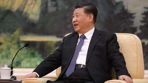 Chinese President Xi Jinping attends a meeting in Beijing.