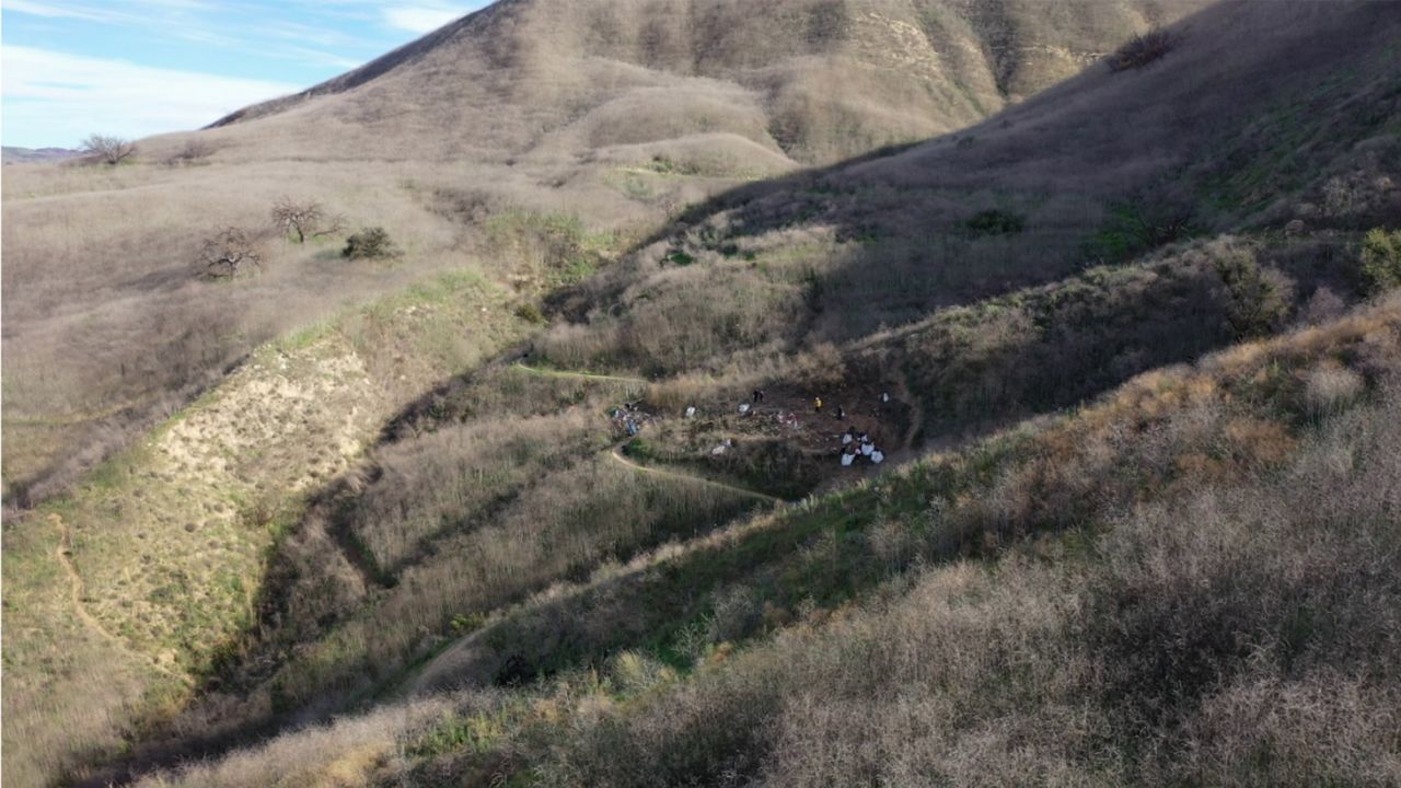 This image was taken from a drone using the reported position of the helicopter.