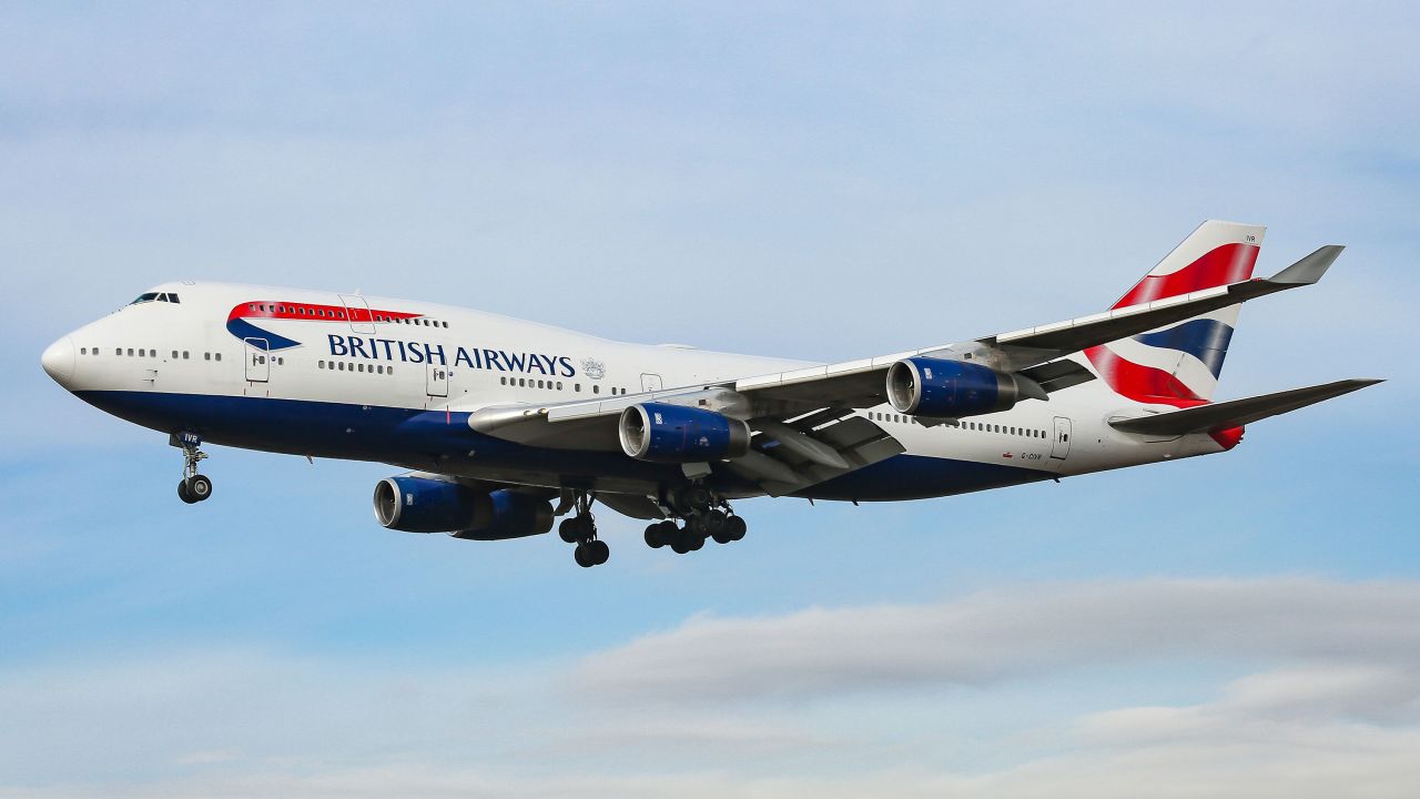 A British Airways Boeing 747 approaches New York on January 23, 2020. 