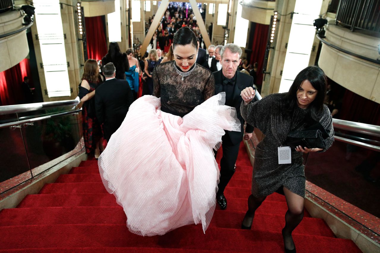 Actress Gal Gadot arrives at the Oscars.