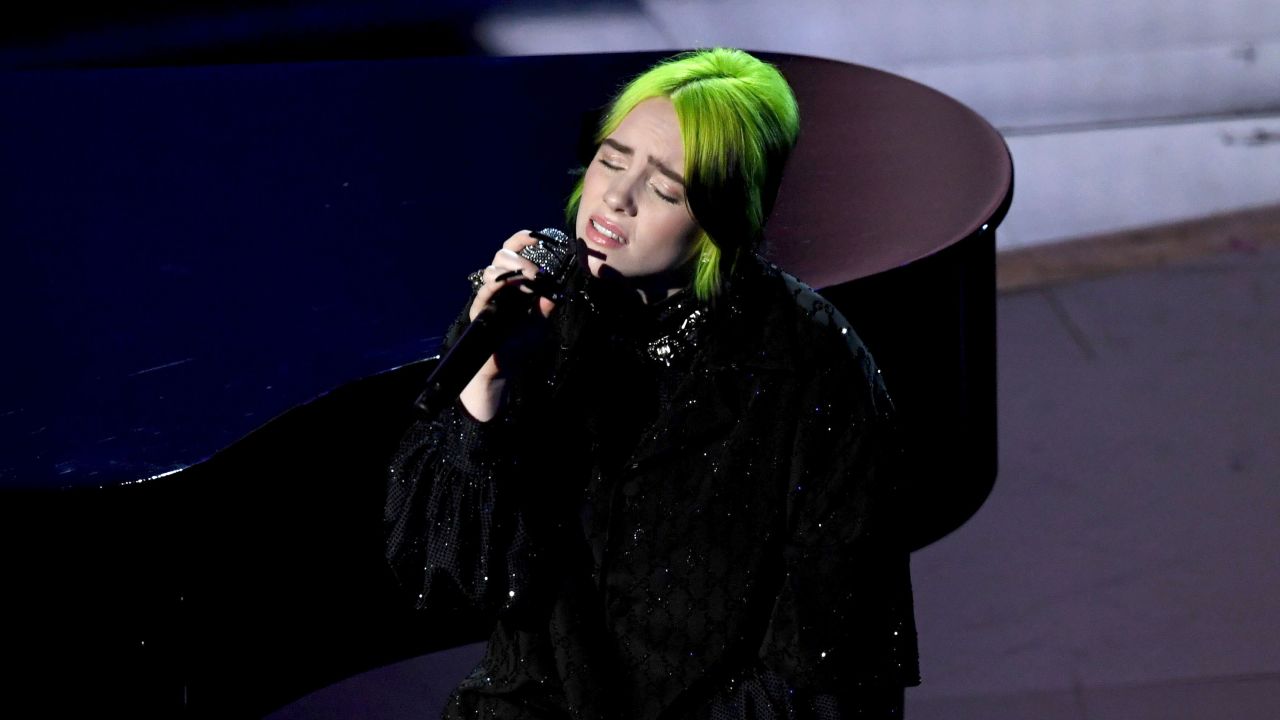 Billie Eilish performs onstage during the 92nd Annual Academy Awards at Dolby Theatre on February 09, 2020 in Hollywood, California.