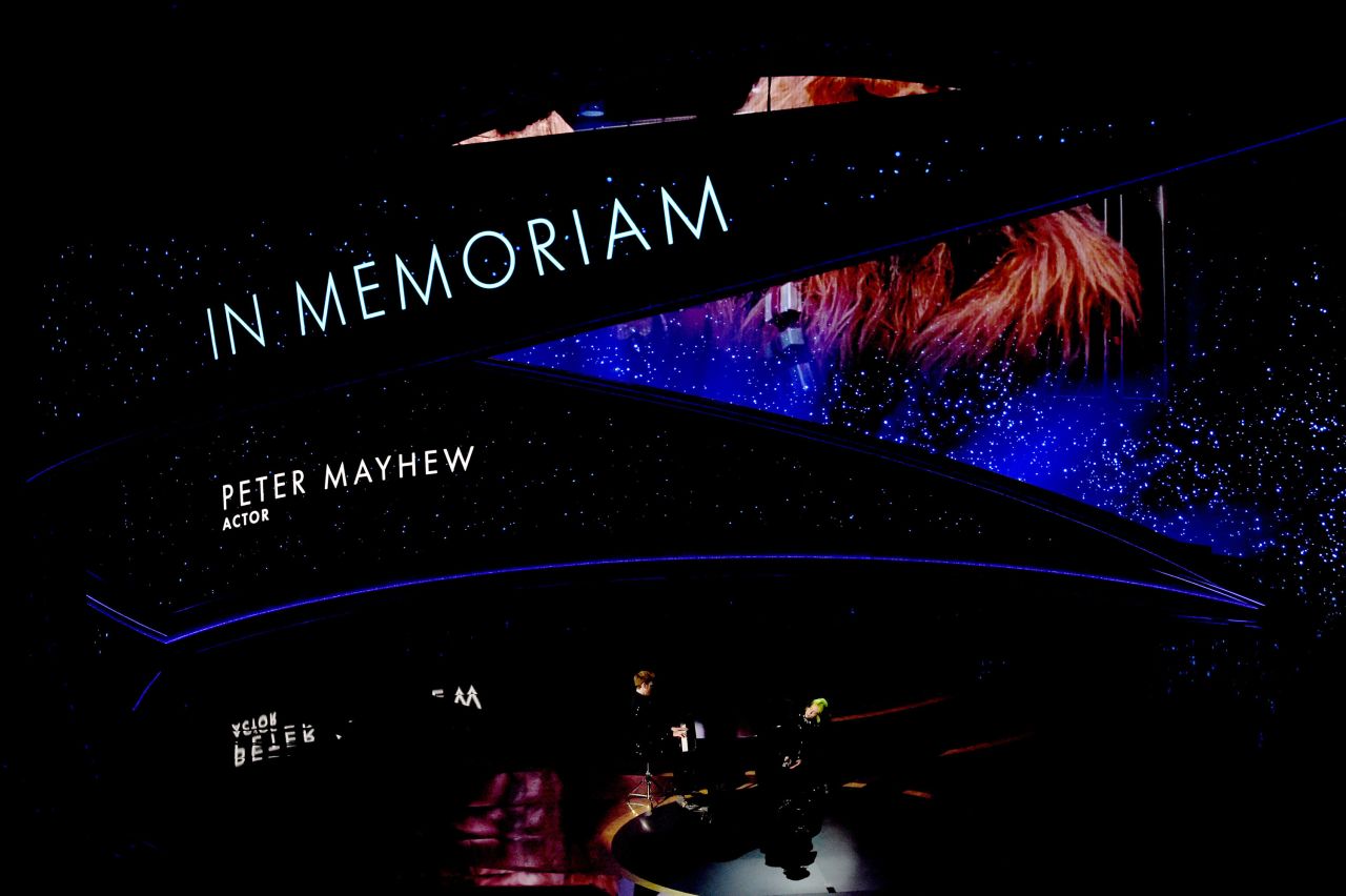 The "In Memoriam" segment honored Hollywood actors, directors and other contributors who died over the past year.