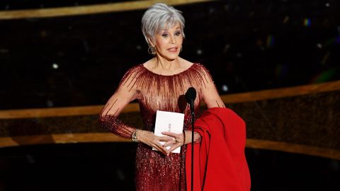 Jane Fonda speaks onstage during the 2020 Academy Awards in Hollywood, California. 