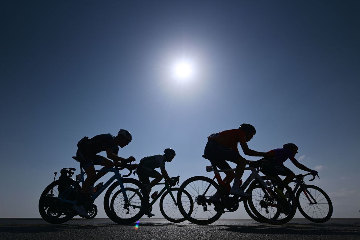 Cyclists race during the fifth stage of the Saudi Tour on Saturday, February 8. <a href="http://www.cnn.com/2020/02/03/sport/gallery/what-a-shot-0203/index.html" target="_blank">See 24 amazing sports photos from last week</a>