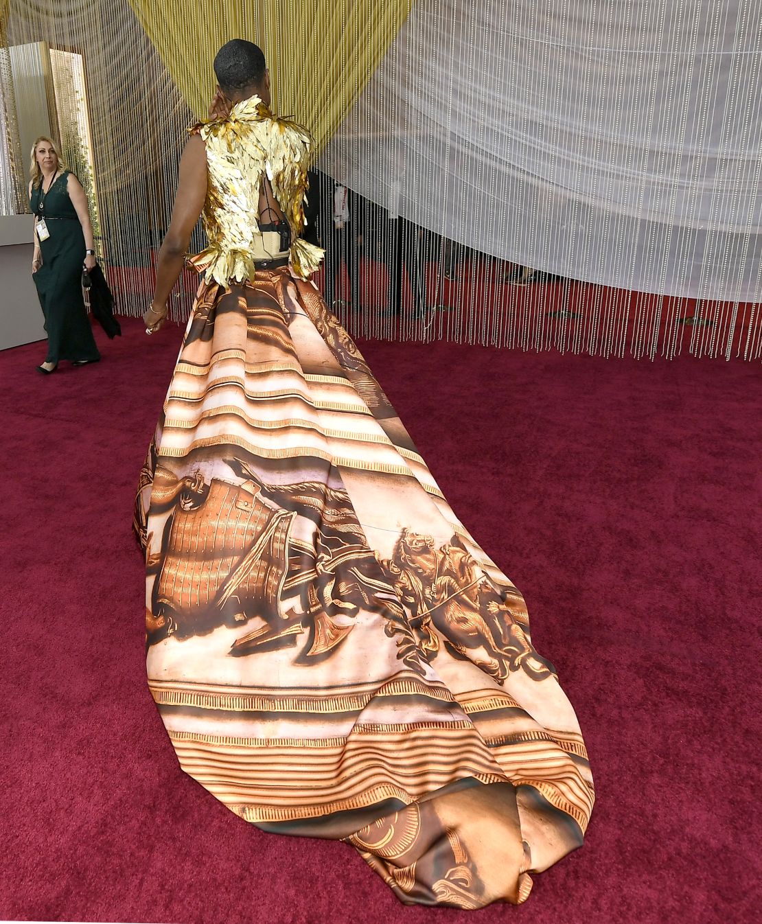  Billy Porter's train at the 92nd Academy Awards