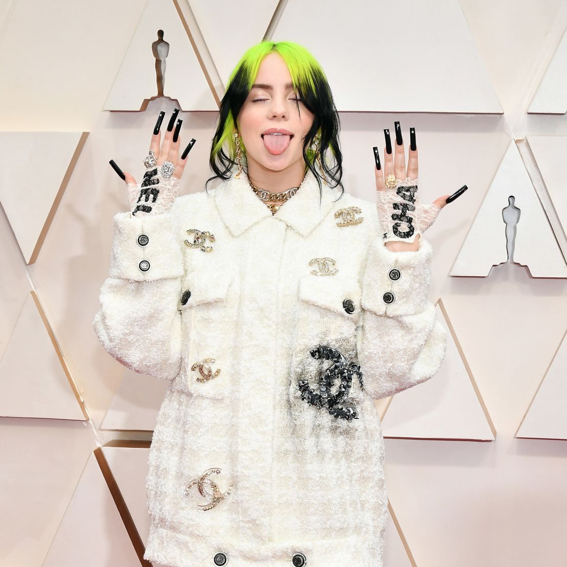 Billie Eilish on the Oscars red carpet