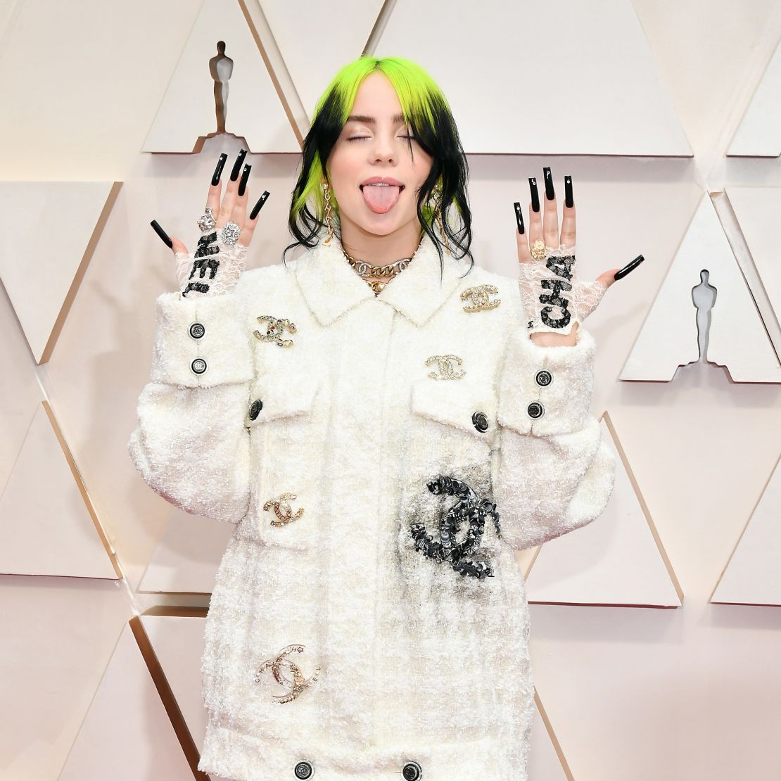 Billie Eilish on the Oscars red carpet 