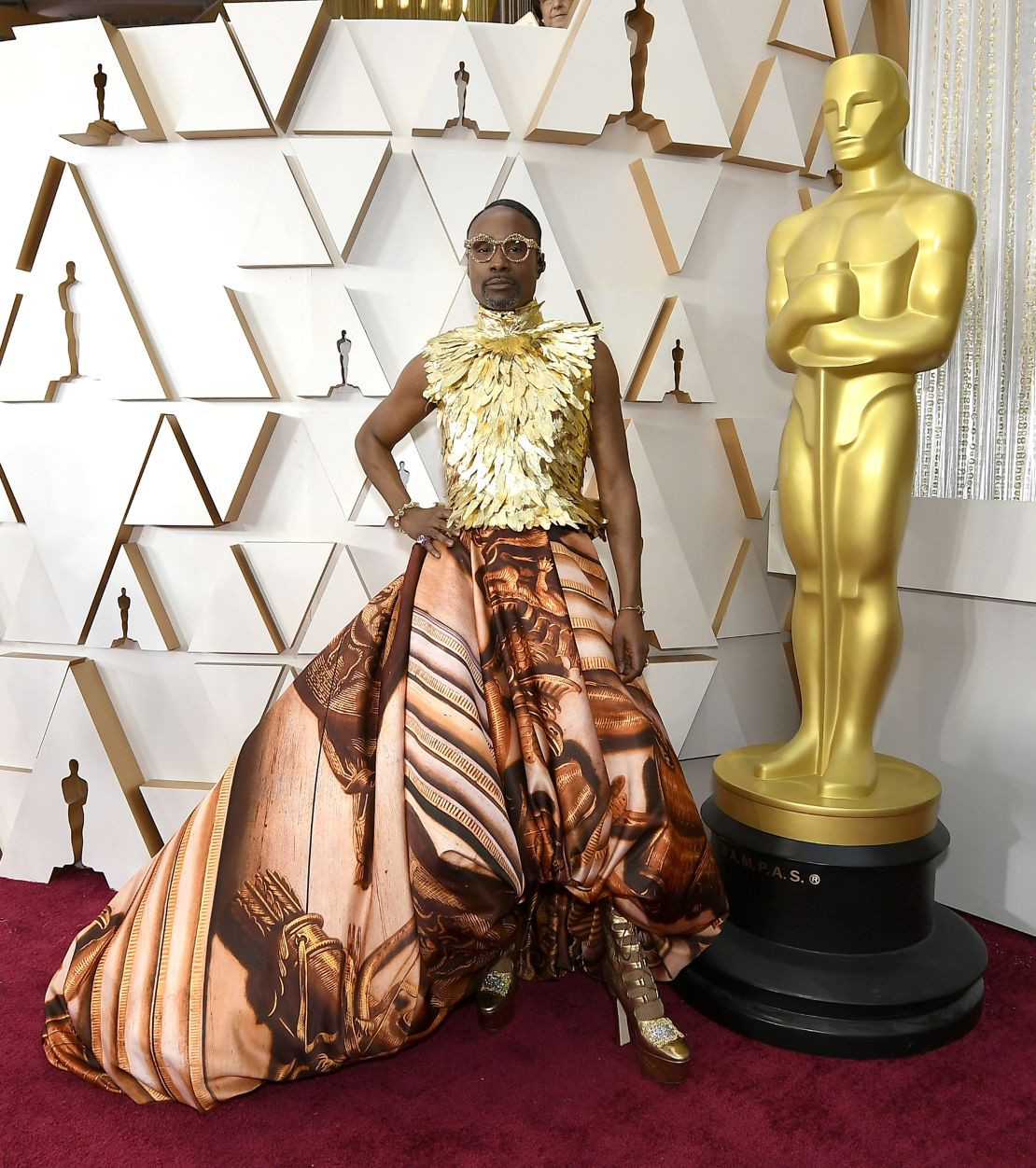 Billy Porter in custom Giles Deacon at the 92nd Academy Awards