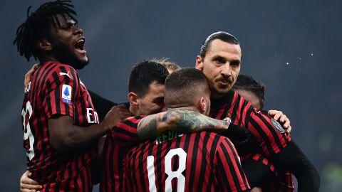 AC Milan's forward Zlatan Ibrahimovic had made it 2-0 before half-time.
