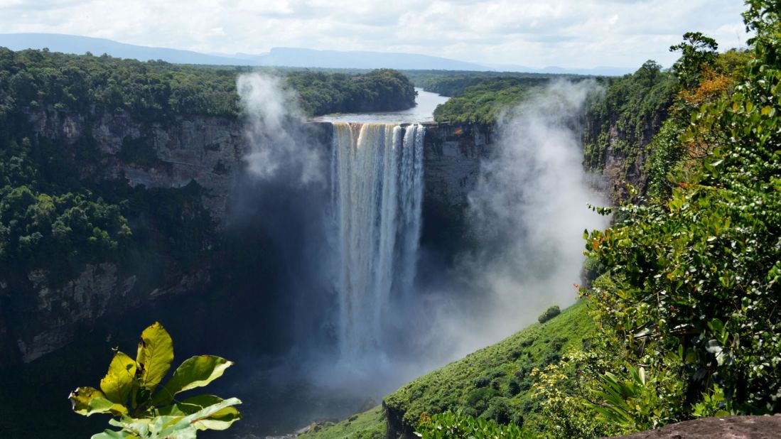 <strong>The Guianas: </strong>The independent nations of Guyana and Suriname and the French territory of Guyane all border Brazil at the top of South America. Kaieteur Falls in Guyana is a massive single-drop waterfall.