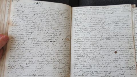 A page of Tomlinson's diary. Credit: The University of Oxford