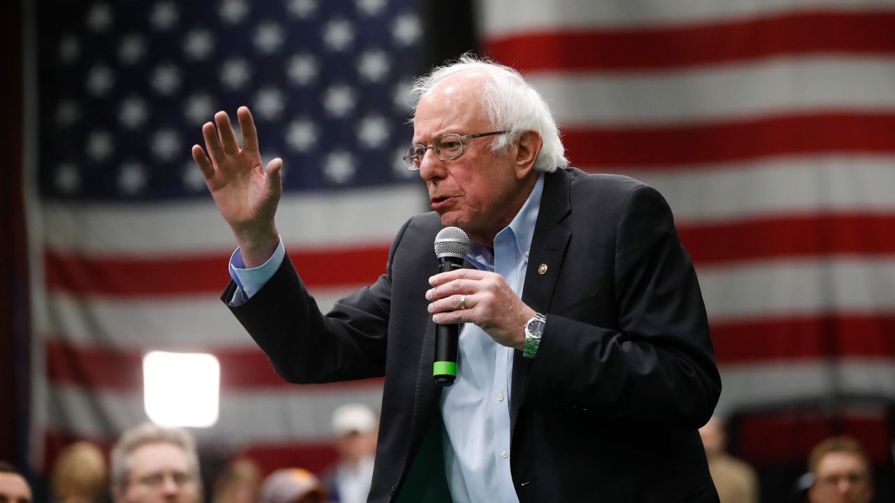 Democratic presidential candidate Sen. Bernie Sanders, I-Vt., speaks, Monday, February 10, 2020, at a campaign event in Manchester, New Hampshire.