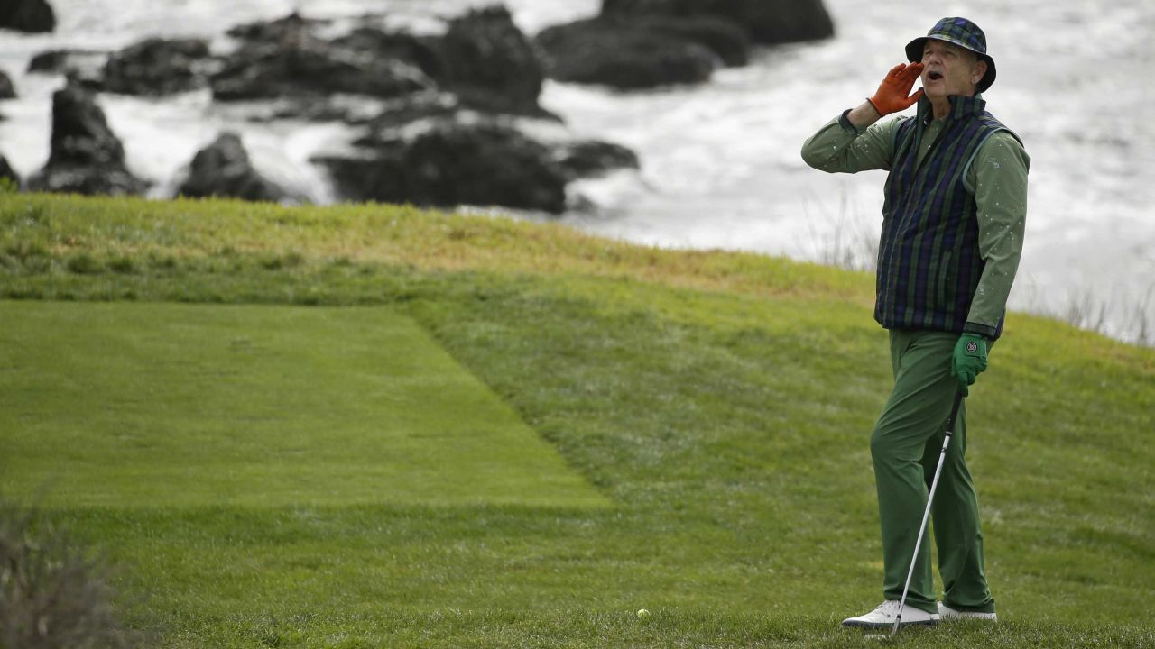 Bill Murray had fun at the Pebble Beach Pro-Am golf tournament