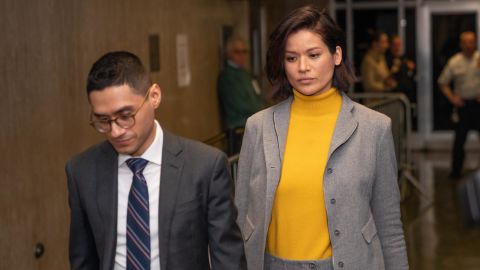 Tarale Wulff departed Manhattan Criminal Court during an intermission in testimony during Weinstein's trial on January 29, 2020 in New York City.