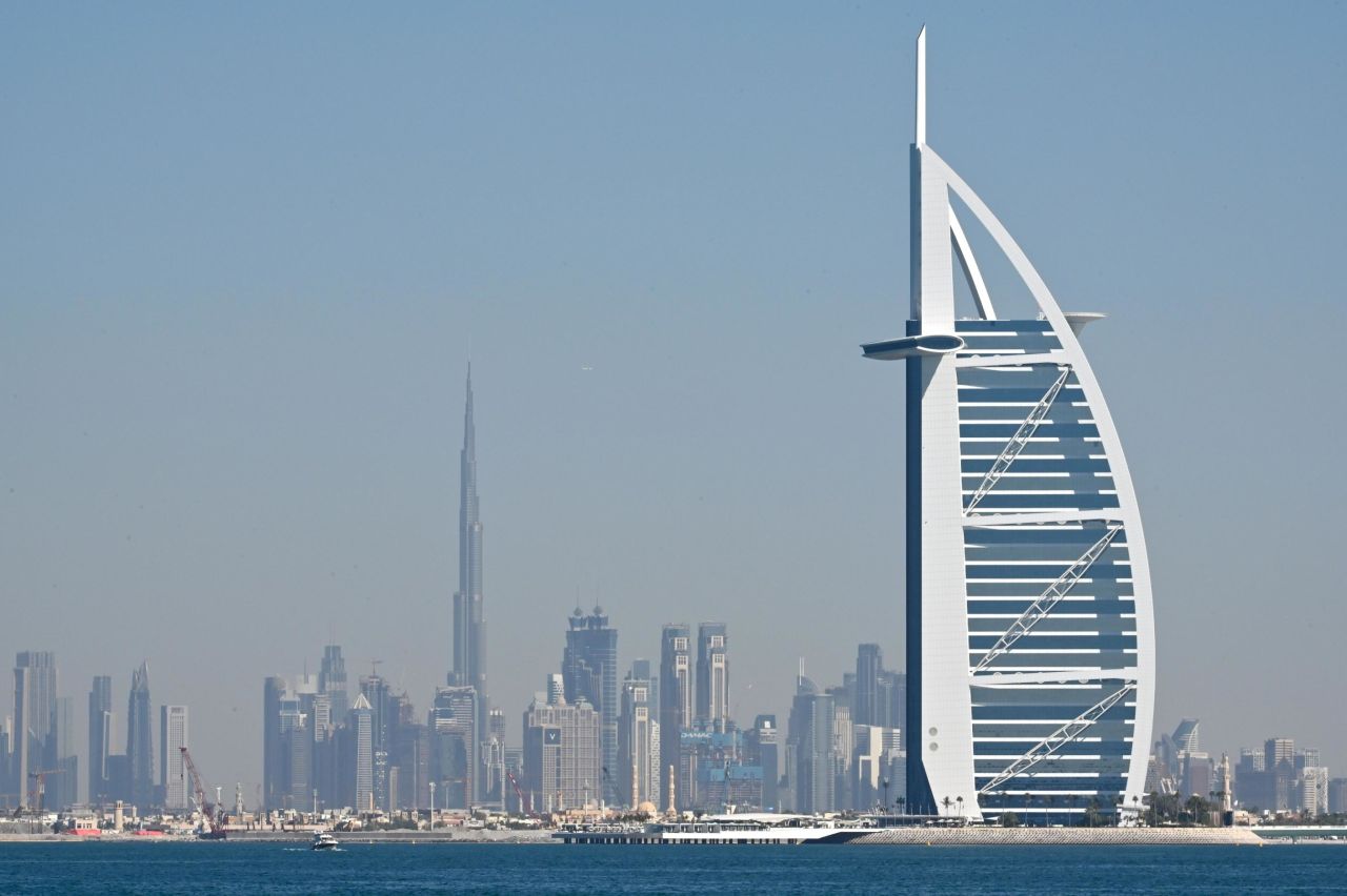 The sail-shaped Burj Al Arab is one of Dubai's most distinctive buildings.