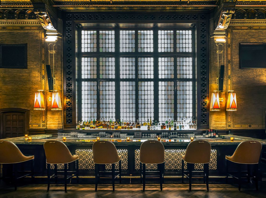 The Campbell Bar enjoys the uniquer distinction of being located inside Grand Central Terminal.
