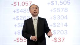 Masayoshi Son, chairman and chief executive officer of SoftBank Group Corp., speaks during a news conference in Tokyo, Japan, on Wednesday, Feb. 12, 2020. In a sign of continuing struggles with its startup investments,?SoftBank?lost money again in its Vision Fund, one quarter after the Japanese company posted a record quarterly loss driven by the meltdown at?WeWork.