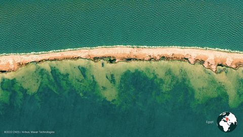 A Google Earth View of a landscape in Egypt.