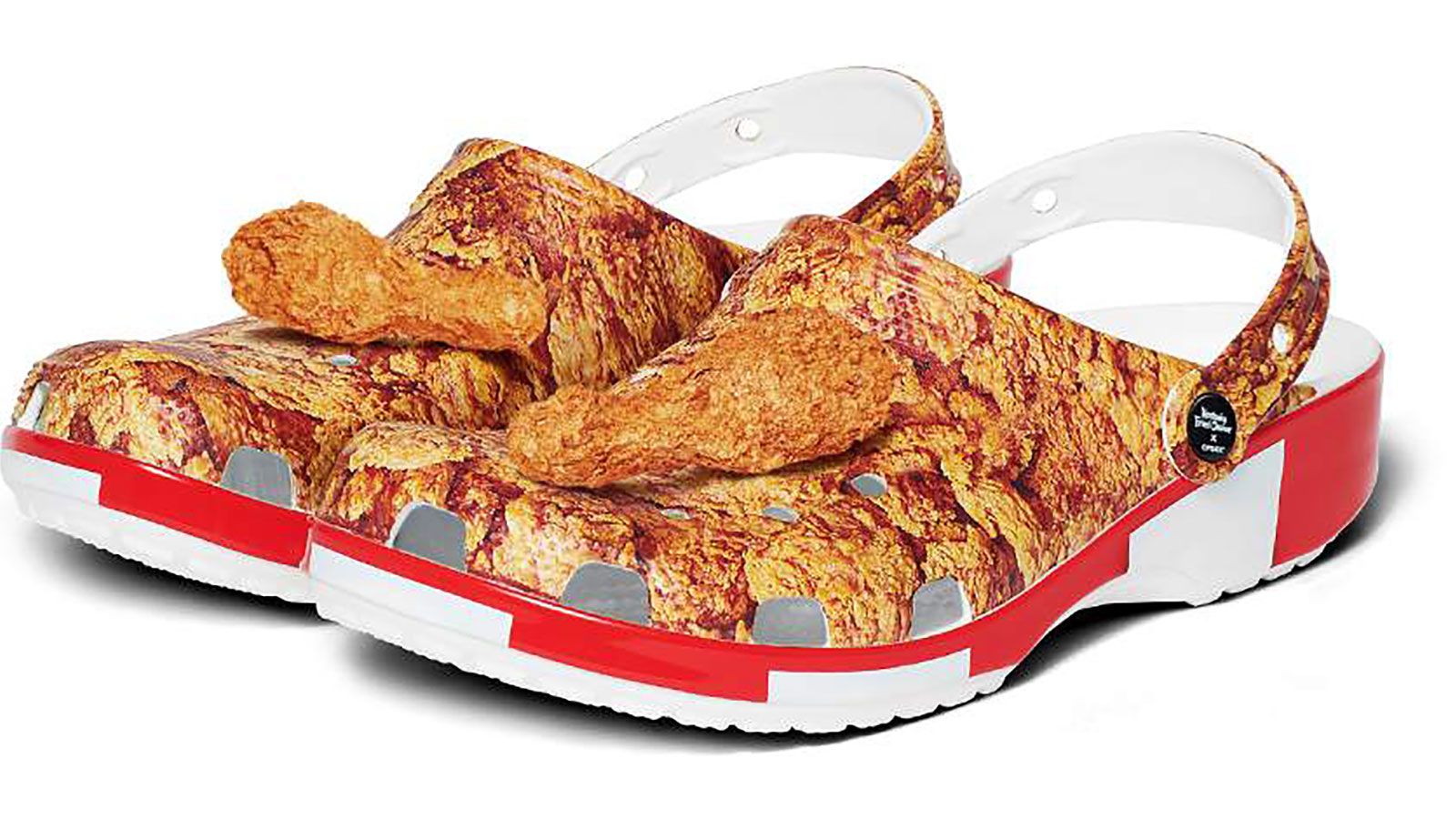 KFC and Crocs created a clog that's covered in fried chicken with a charm  that smells like it, too | CNN Business