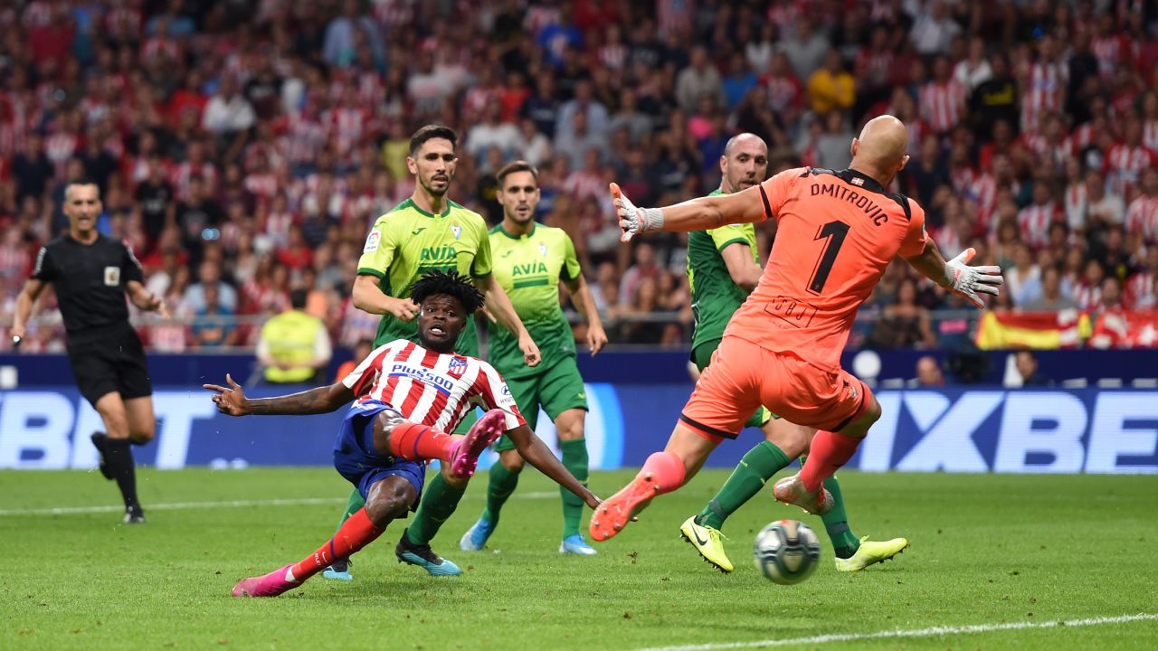 Partey scores against SD Eibar in La Liga at Wanda Metropolitano on September 01, 2019.