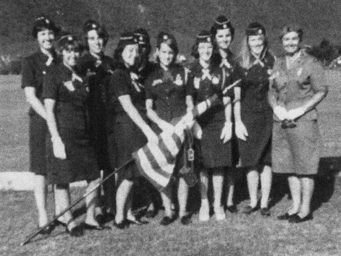 A picture from 1965 of Ronnie (far right) with her troop in Jamaica.  