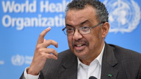 World Health Organization (WHO) Director-General Tedros Adhanom Ghebreyesus speaks during a press conference following a WHO Emergency committee to discuss whether the Coronavirus, the SARS-like virus, outbreak that began in China constitutes an international health emergency, on January 30, 2020 in Geneva.