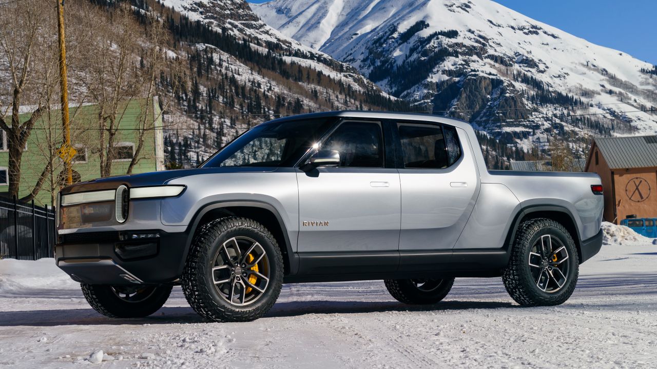 The Rivian R1T has lockable storage under the hood and beneath the bed.