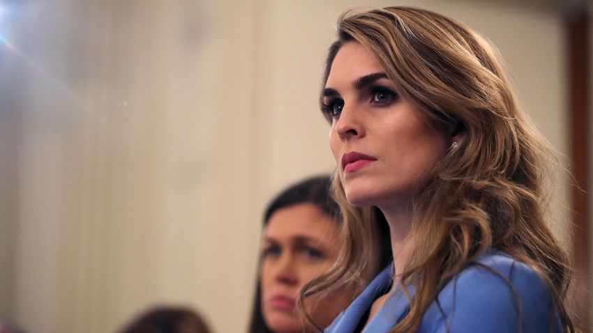 White House Communications Director Hope Hicks attends a listening session hosted by U.S. President Donald Trump in February 2018 in Washington.