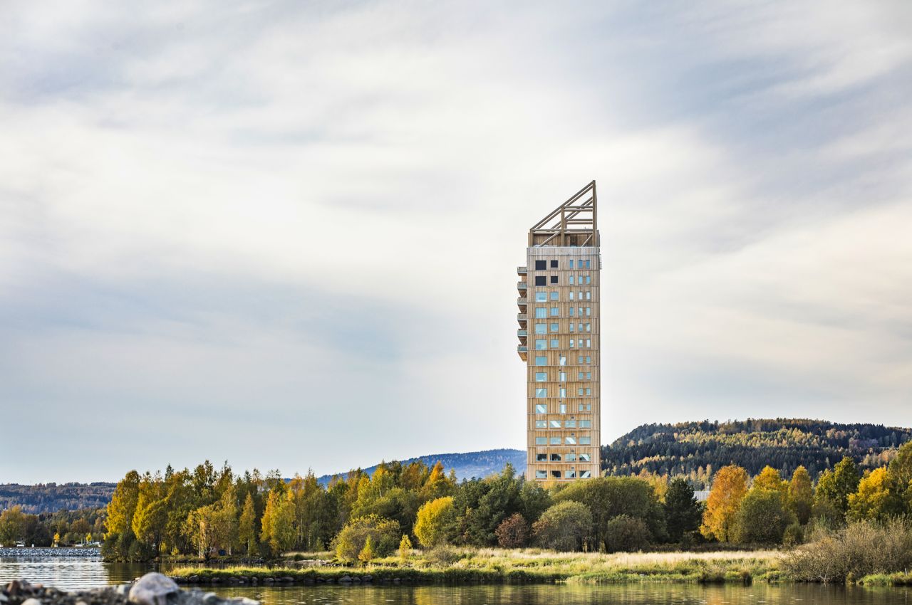 Reaching 280 feet in height, Mjøstårnet became the world's tallest timber building upon opening last year. 

